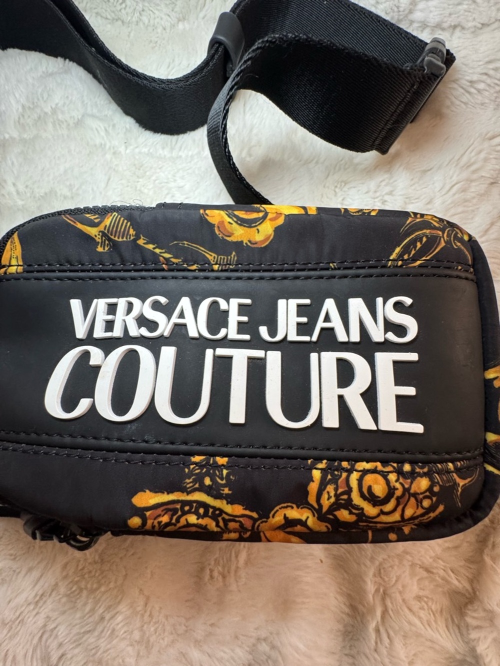 Versace Jeans Collection Black and Gold Logo Belt Bag - Picture 2 of 10